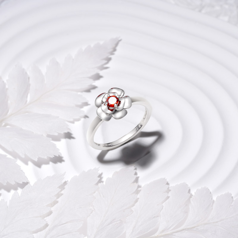 玫瑰生日石戒指 image number 3