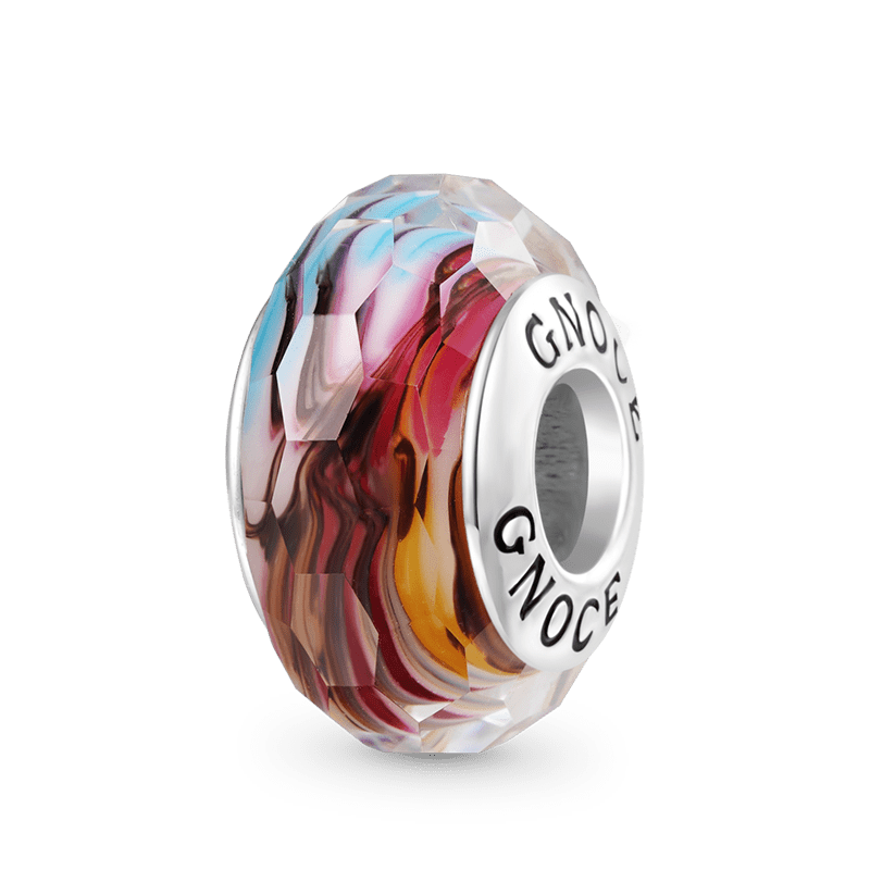 波浪花式紅色玻璃珠 image number 0