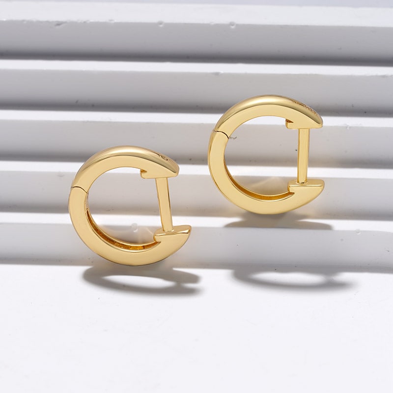 迷你圈形耳環 image number 3