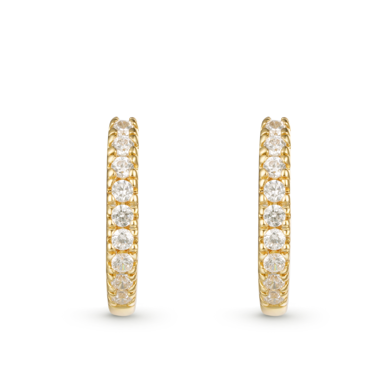 圆形镶钻耳環 image number 0