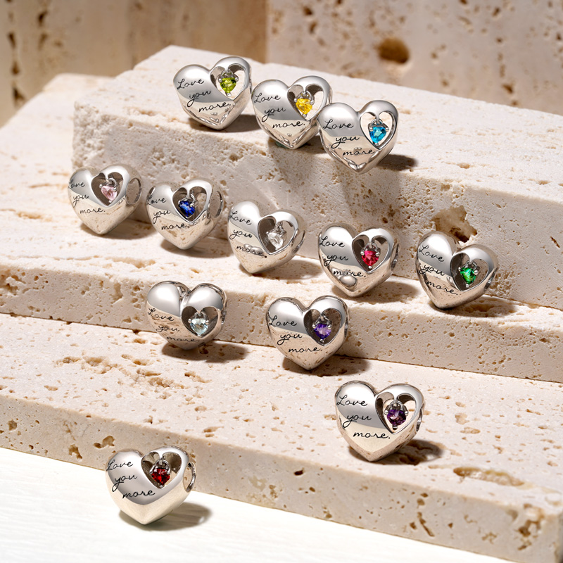 愛心生日石珠飾 image number 2