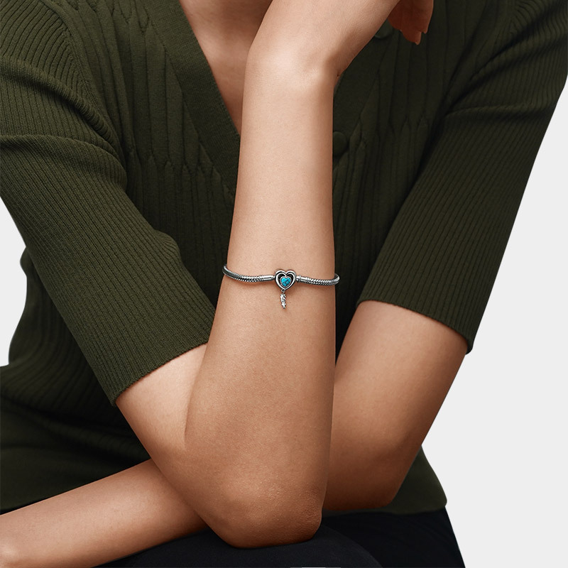 心鎖羽毛手鍊 image number 3