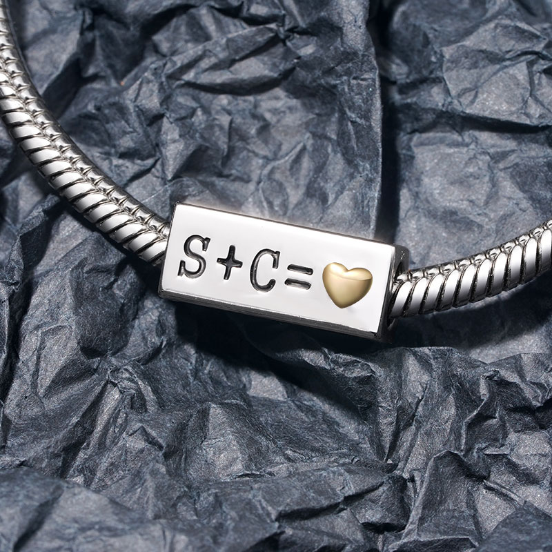 首字母長方形珠飾 image number 2