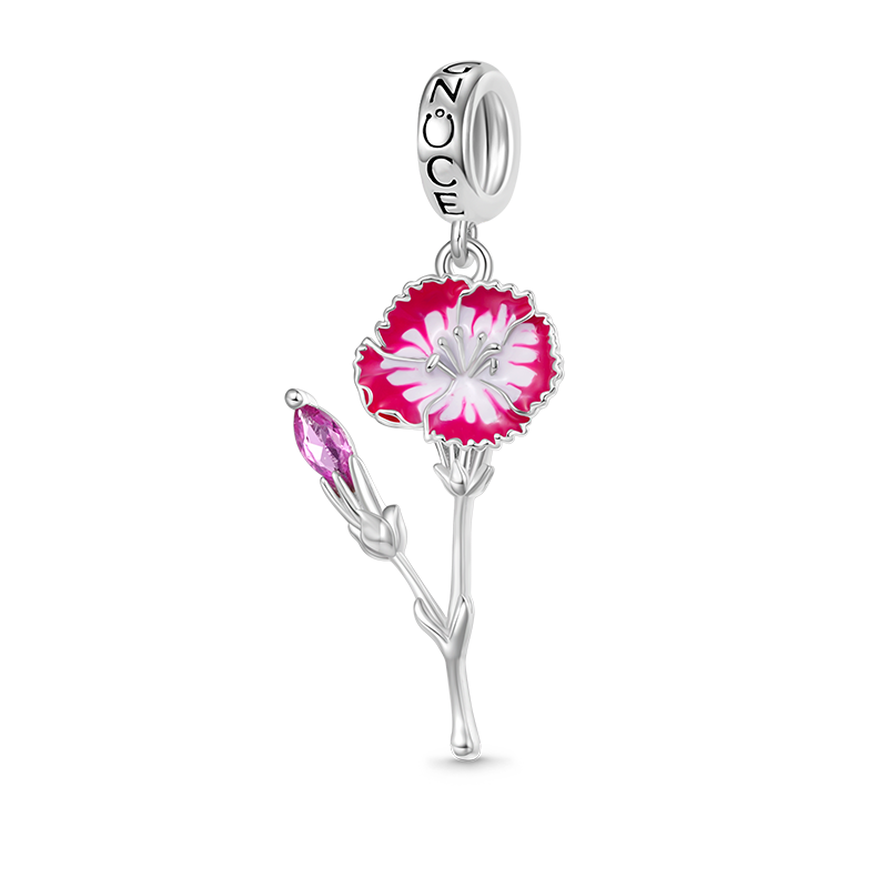 一月生日花康乃馨吊墜 image number 0