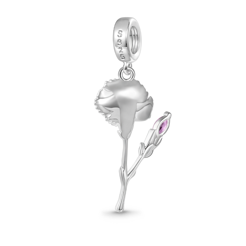 一月生日花康乃馨吊墜 image number 1