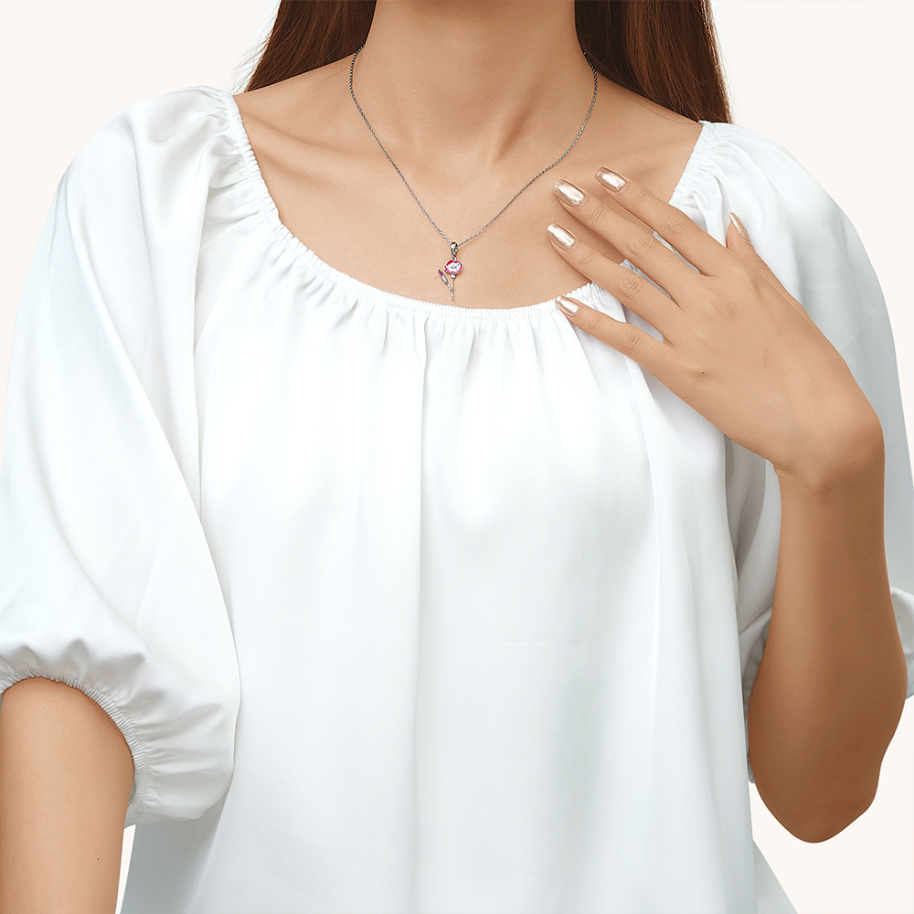 一月生日花康乃馨吊墜 image number 3