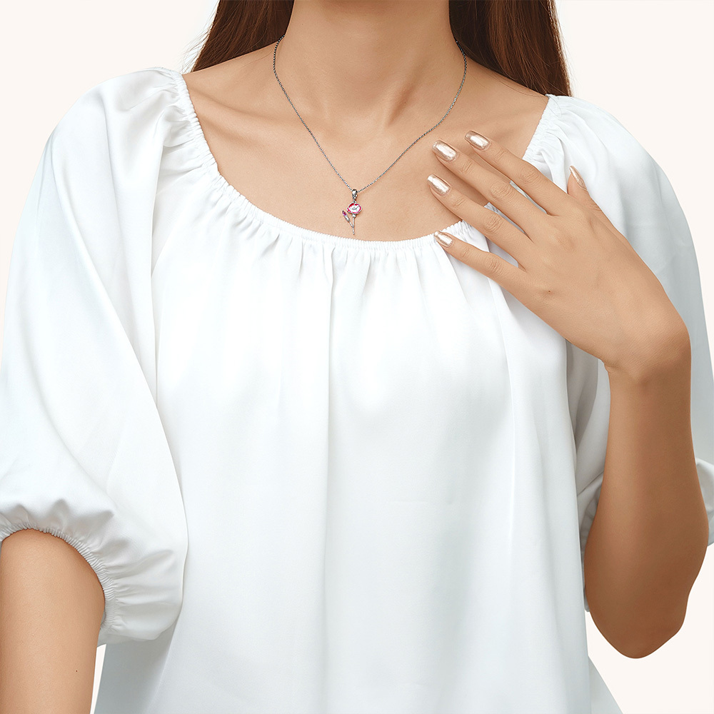 一月生日花康乃馨吊墜 image number 3