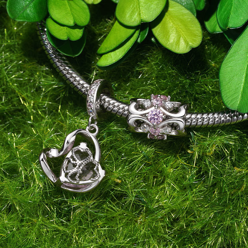 粉红心形丝带吊墜 image number 4