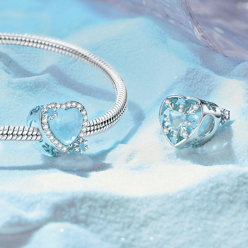 愛心雪花珠飾 image number 1