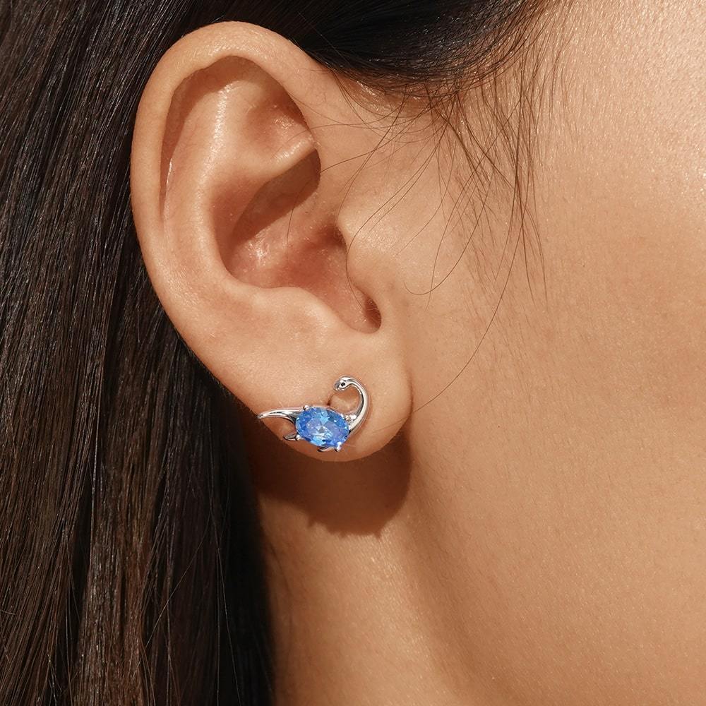 蛇頸龍耳環 image number 3