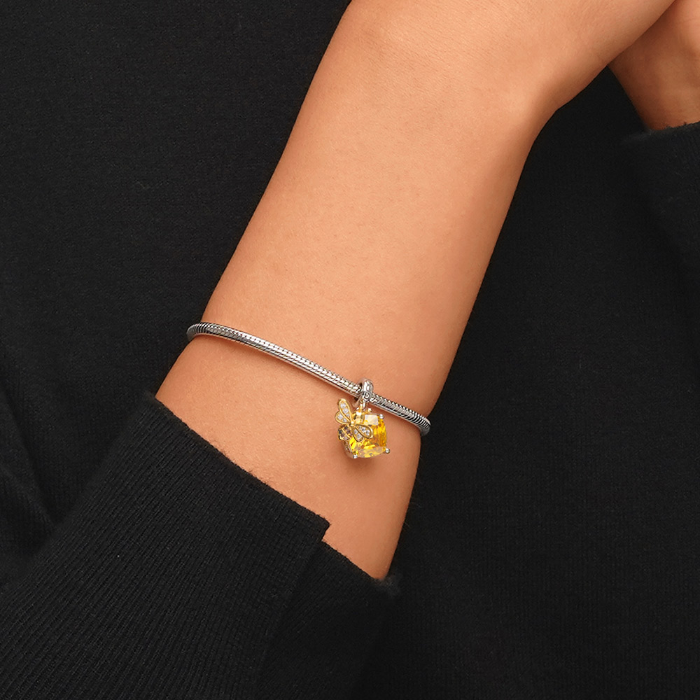 蜜蜂方形吊墜 image number 4