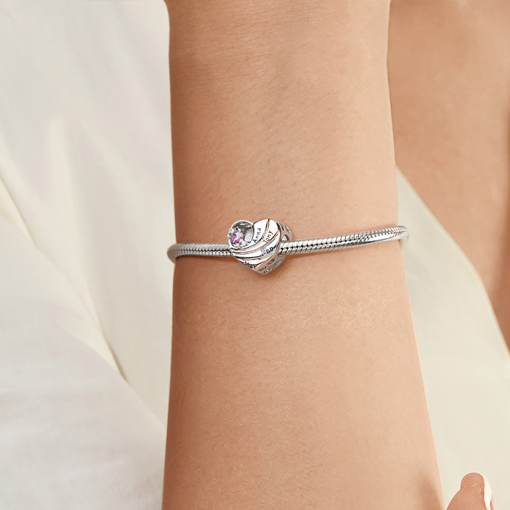 家庭愛心雕刻珠飾 image number 4