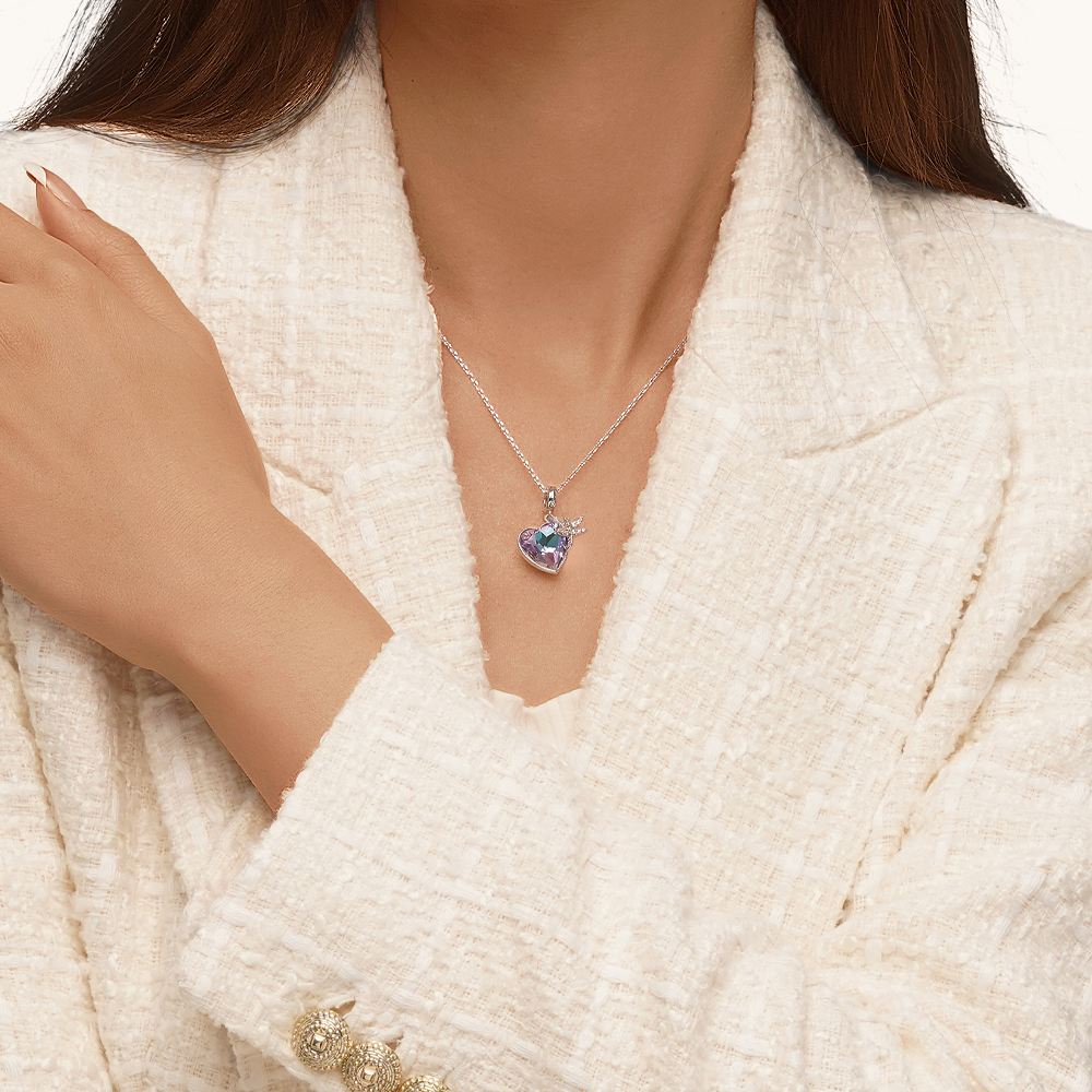 蜻蜓紫心吊墜 image number 6