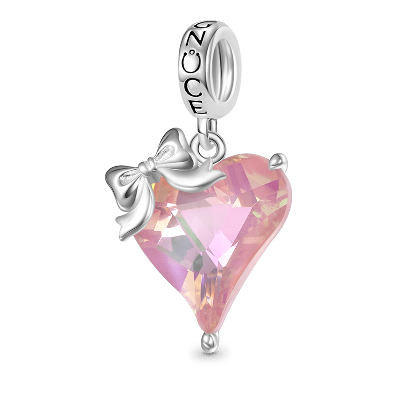 粉紅色歪心吊墜 image number 0