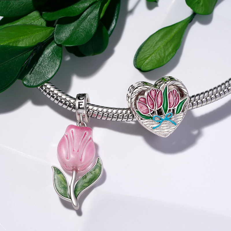 鬱金香愛心珠飾 image number 2