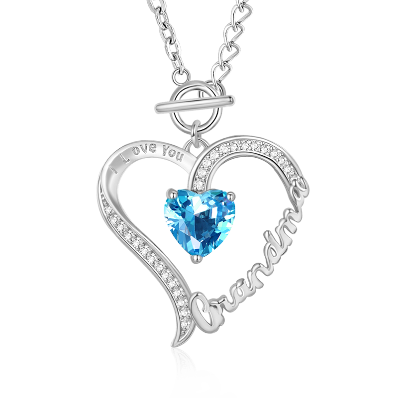 Grandma Birthstone Necklace image number 0