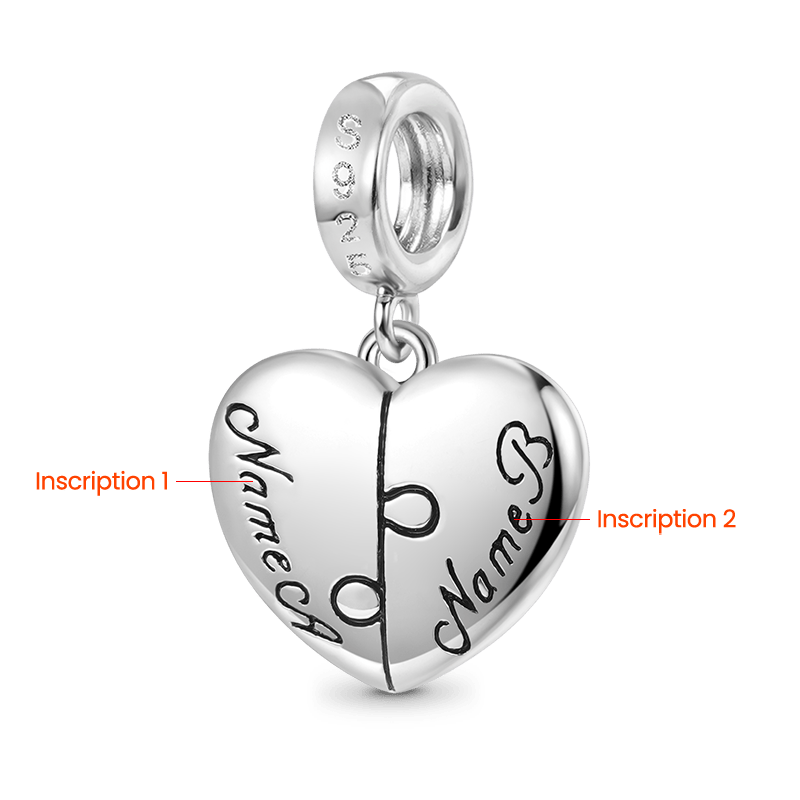 可雕刻心形照片吊墜 image number 2