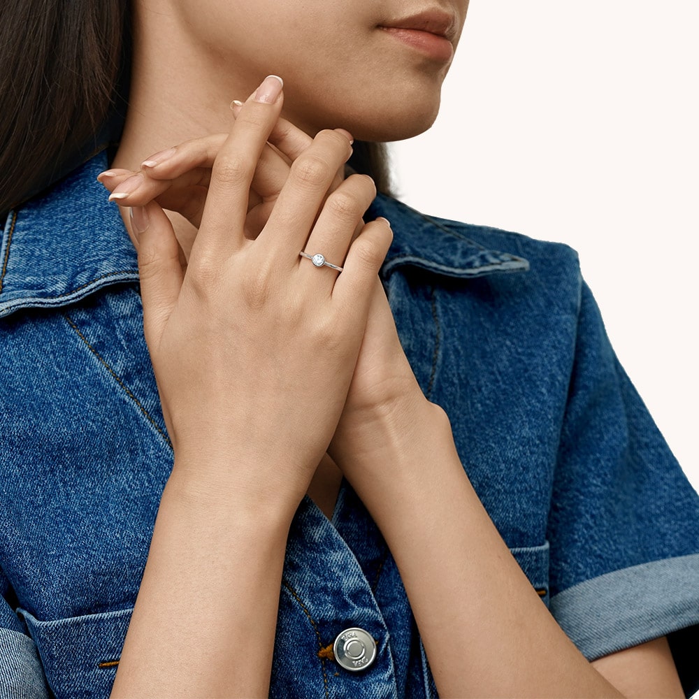 基本款生日石定情戒指 image number 3