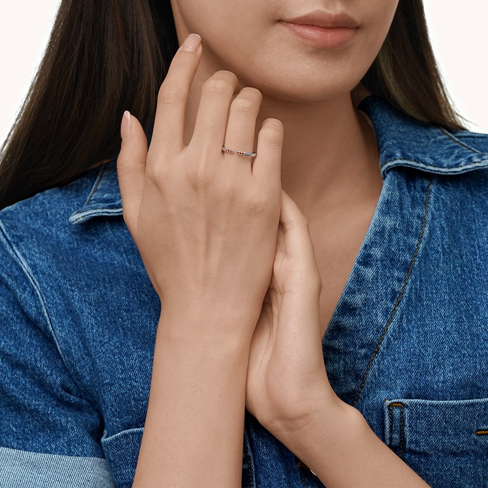 生日石可調式戒指 image number 5