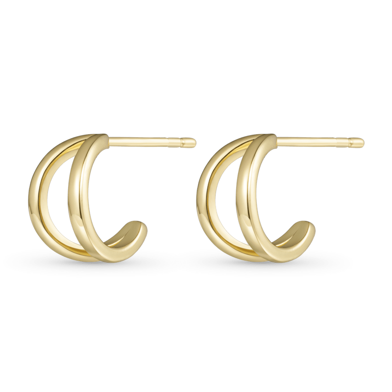 金色雙環耳環 image number 0