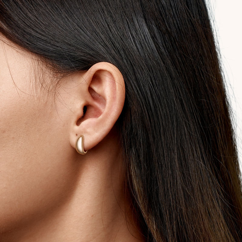 簡約圓頂耳環 image number 2