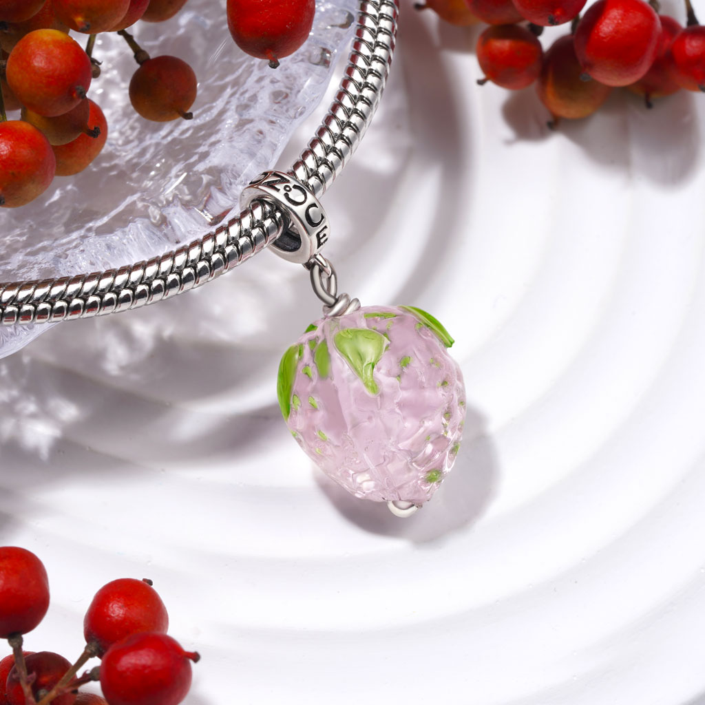 粉紅草莓吊墜 image number 2