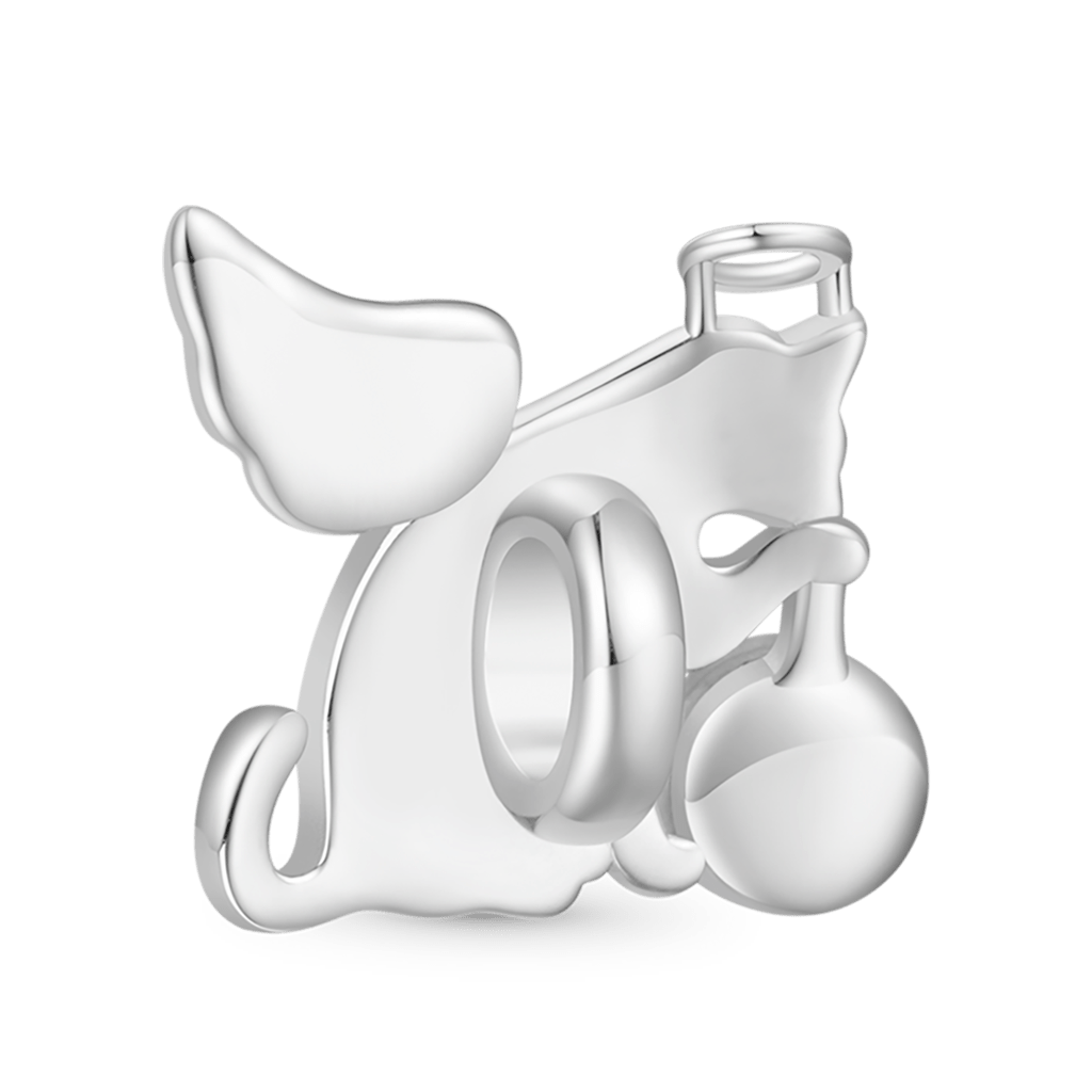 可雕刻小貓天使珠飾 image number 2