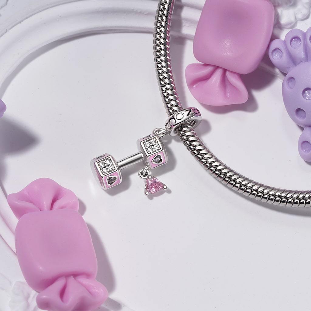 啞鈴愛心吊墜 image number 2