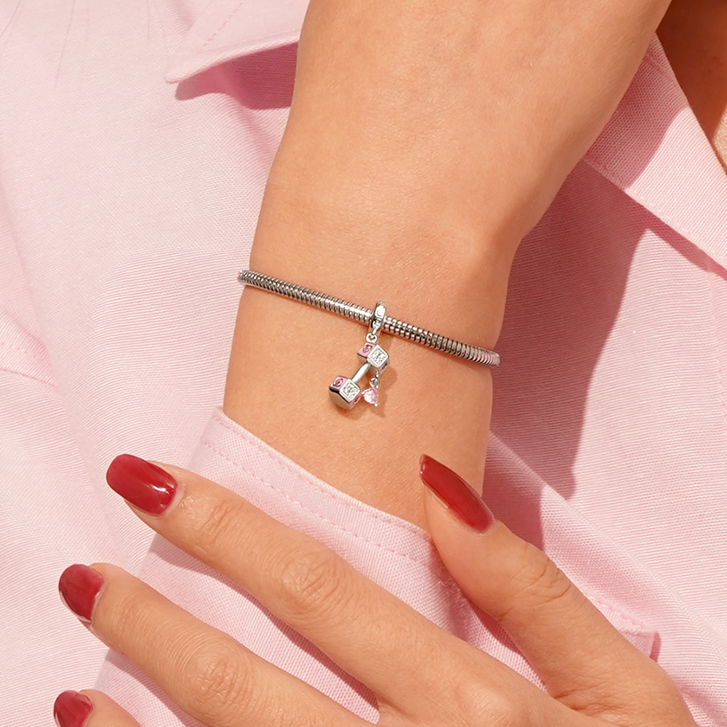 啞鈴愛心吊墜 image number 4