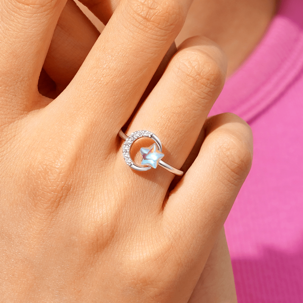 月光石星星戒指 image number 4
