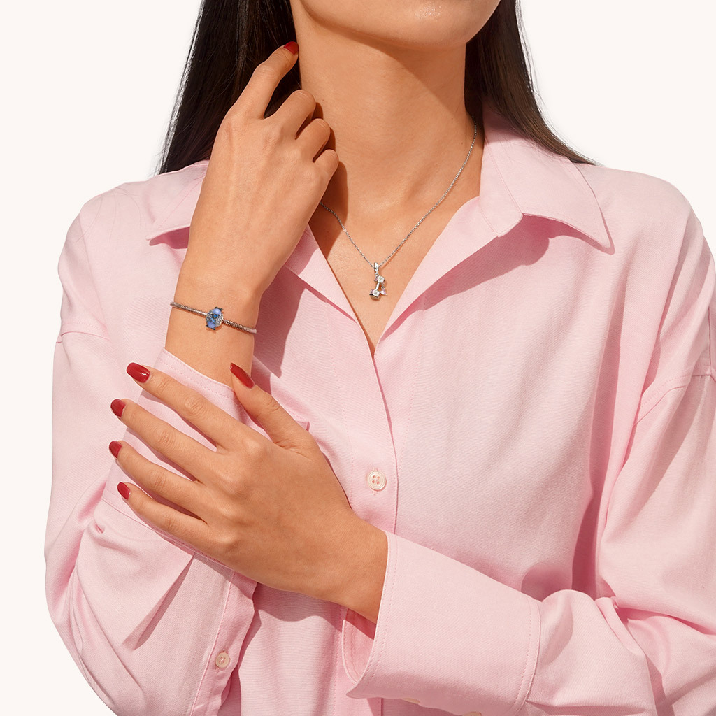 藍色蝴蝶圓形珠飾 image number 4