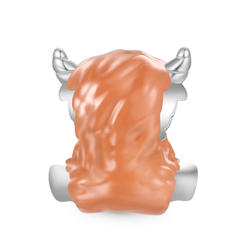 紅褐色高地牛珠飾 image number 1