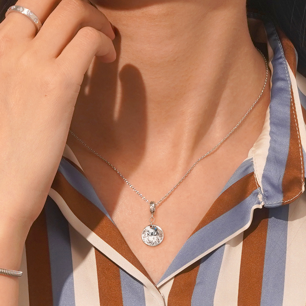 花朵圓盤吊墜 image number 5