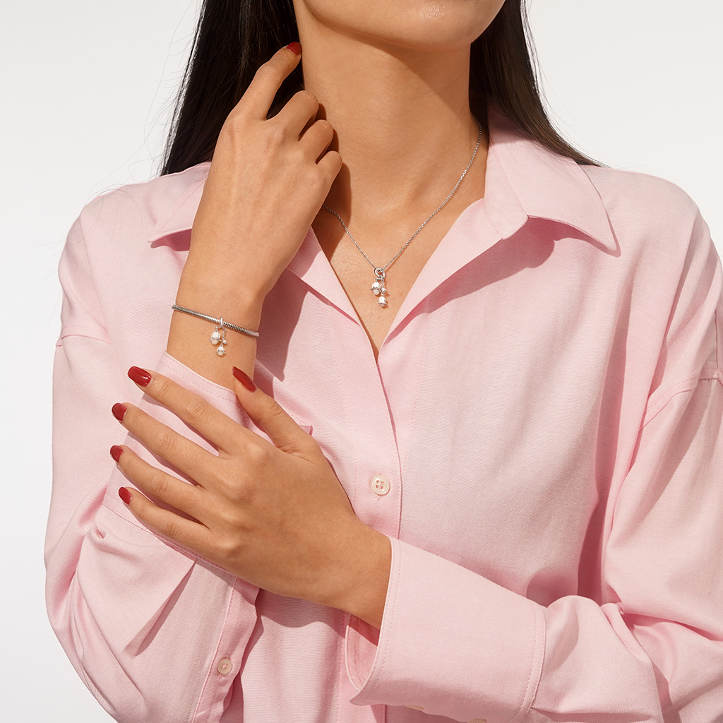 綻放的鈴蘭花珠飾 image number 4