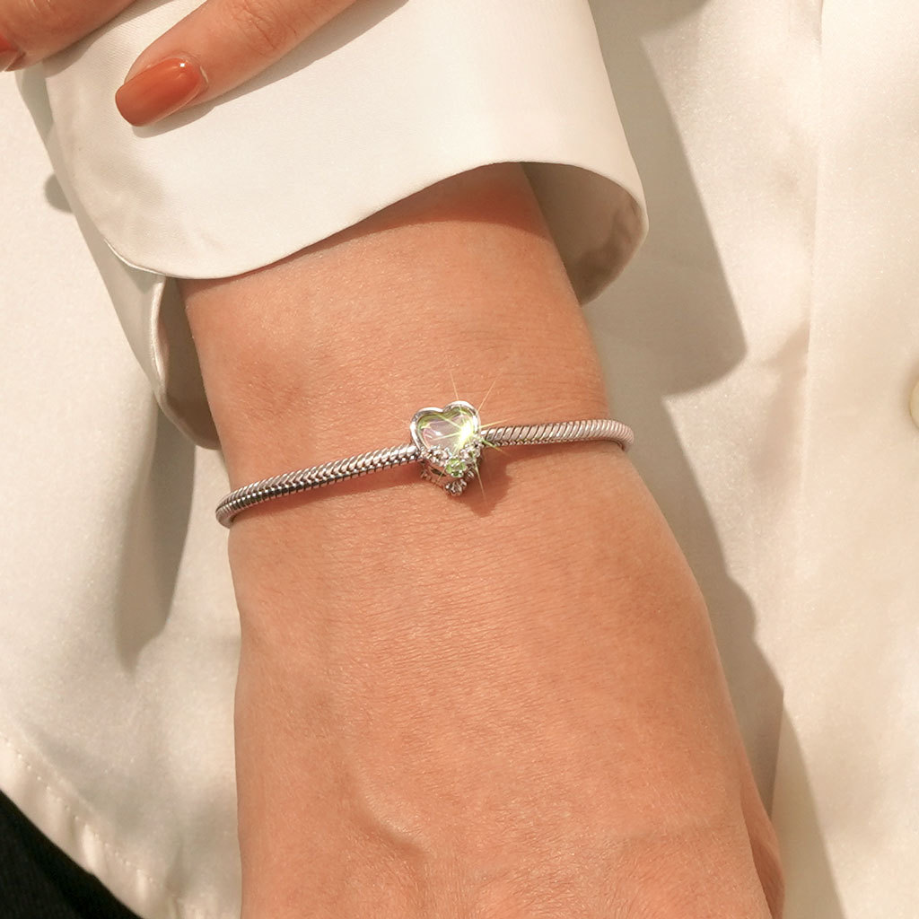 蘋果綠色愛心珠飾 image number 4