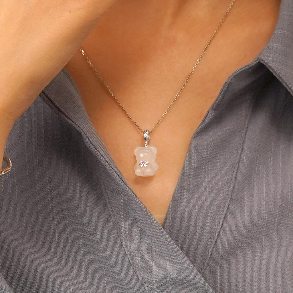 玉髓小熊吊墜 image number 3