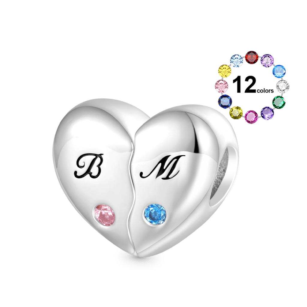 可雕刻拼接心形吊墜 image number 0