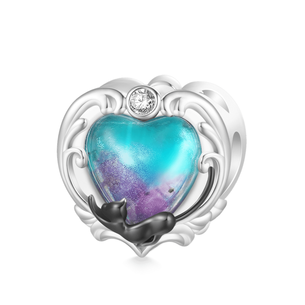 黑貓愛心珠飾 image number 1