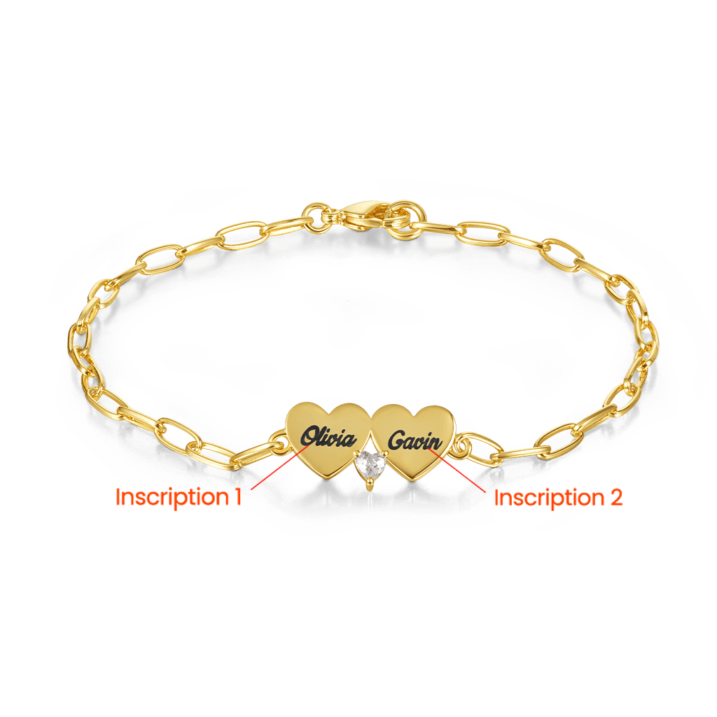 雙心可調式手鍊 image number 1