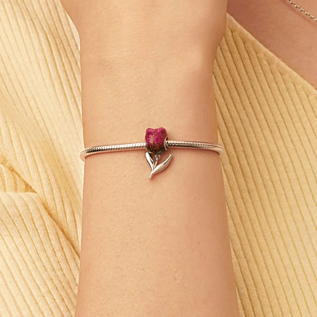 黑色鬱金香珠飾 image number 4