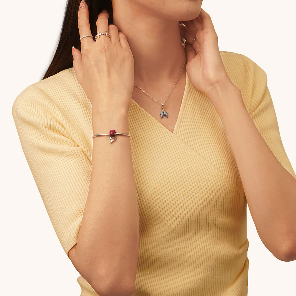 黑色鬱金香珠飾 image number 3