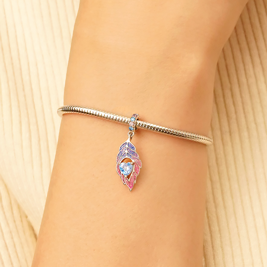 孔雀羽毛吊墜 image number 5