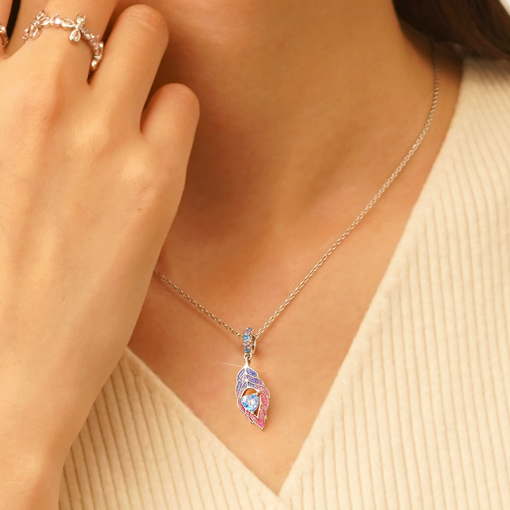 孔雀羽毛吊墜 image number 4