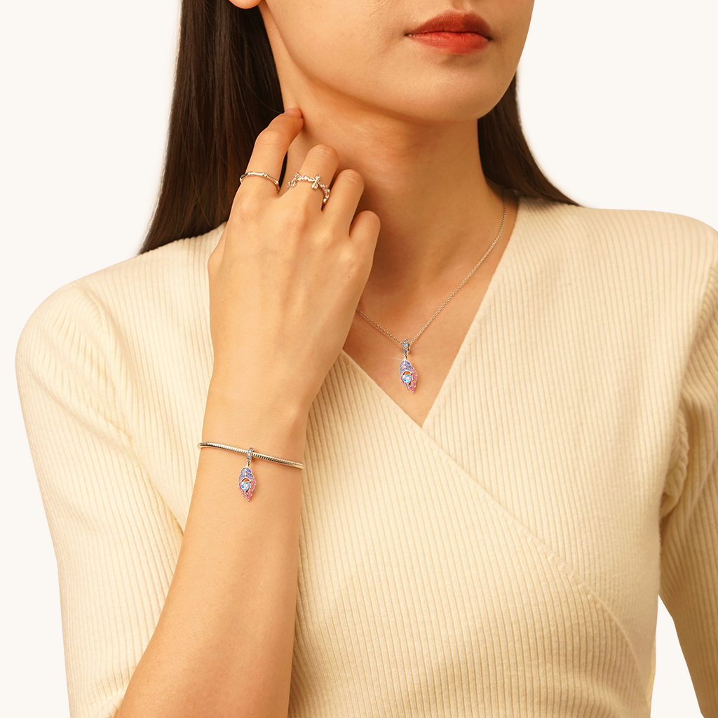 孔雀羽毛吊墜 image number 3