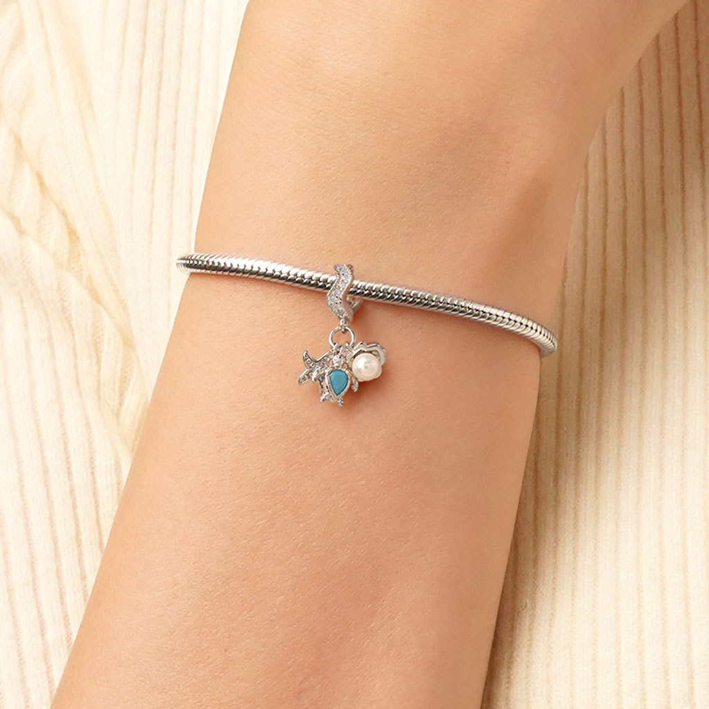 藍色海洋三重吊墜 image number 5