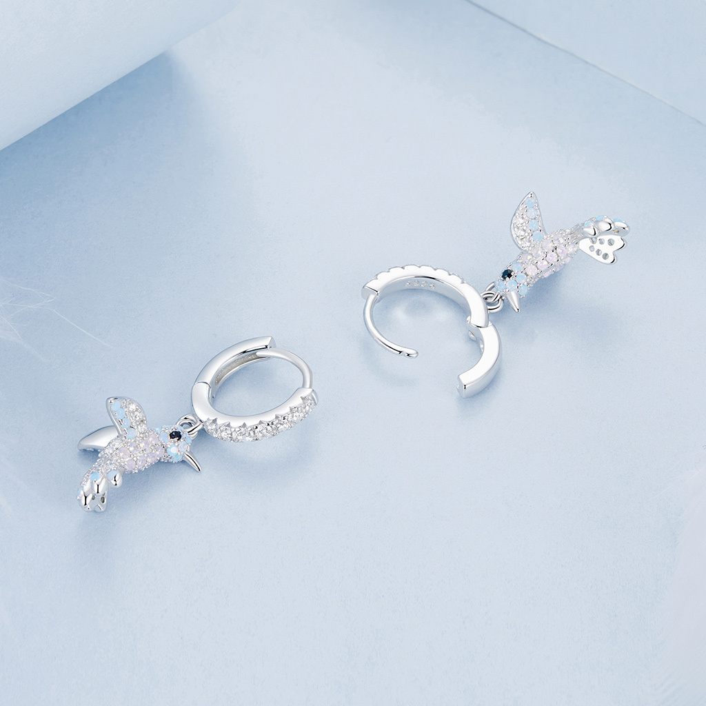 鑲鑽鳥形耳環 image number 1