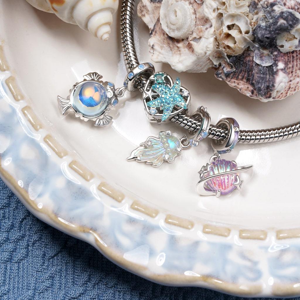 彩色貝殼星球吊墜 image number 3