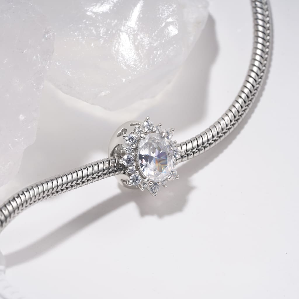 閃亮橢圓形切割CZ寶石珠飾 image number 1