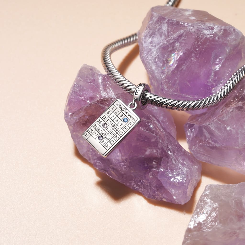 可雕刻日曆生日石吊墜 image number 4