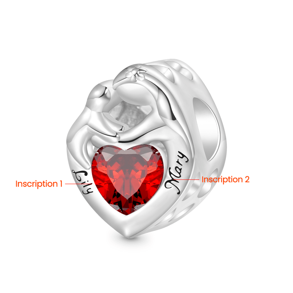 母親節擁抱愛心珠飾 image number 1